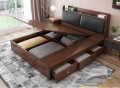 Giường ngủ gỗ đa năng sang trọng 1m6 GCN55 