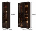 Tủ rượu gỗ đẹp cánh kính đa năng KR20 (Chưa tính đèn led)