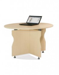 Bàn họp tròn chân gỗ nội thất 190 BH10-CG