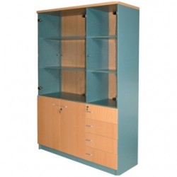 Tủ gỗ công nghiệp màu vàng xanh SV1960-3G4D