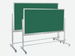 Bảng học sinh mặt từ xanh viết phấn có chân di động, KT: 240x120cm phào to