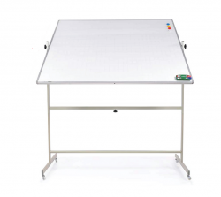 Bảng di động 2 mặt từ trắng  viết bút lật 360 độ, KT: 120x80cm