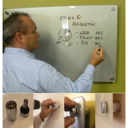 Bảng kính văn phòng viết bút dạ, chiều dài <=1.5m