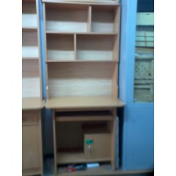 Bàn học liền giá sách BLG 08 vàng