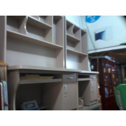 Bàn học liền giá sách BLG 12 kẻ sáng
