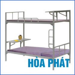 Giường sắt 2 tầng Hòa Phát có bàn viết GT40B