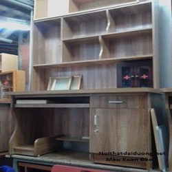 Bàn làm việc liền giá sách BLG12 - Màu xoan đào