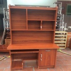 Bàn học liền giá sách BLG12 - Màu xoan đào đỏ