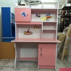 Bàn làm việc liền giá sách BLG800- Màu hồng