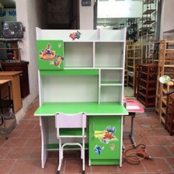 Bàn học liền giá sách cho bé BLG10Min màu xanh lá 