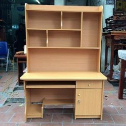 Bàn học liền giá sách BLG12- Màu vàng