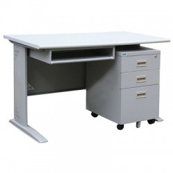 Bàn văn phòng chân sắt HU12S Hòa Phát - mặt LAMILATE (Giá chưa hộc, chưa bàn phím)