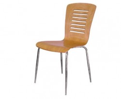 Ghế đệm tựa lưng gỗ khung inox phú mỹ G25