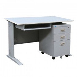 Bàn chân sắt Hòa Phát HU12S - mặt MELAMINE (Giá chưa hộc, chưa bàn phím)