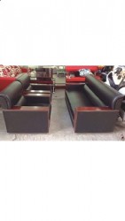 Bộ ghế sofa tay gỗ sang trọng SF99 màu đen