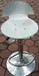 Ghế quầy bar nhựa Mica nhũ trắng GB93T