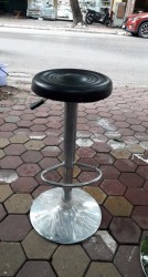 Ghế bar đệm tròn màu đen GB84