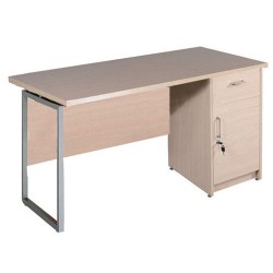 Bàn nhân viên hộc liền mặt gỗ chân sắt HR140HLC2