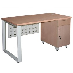 Bàn làm việc mặt gỗ chân sắt  cao cấp HR140HLC5