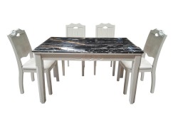 Bộ bàn ăn gỗ 4 ghế hiện đại HGB66B + 4HGG66