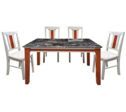 Bộ bàn ghế hiện đại bằng gỗ HGB68B +4HGG68