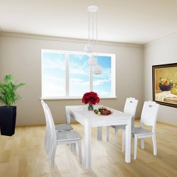 Bàn ghế phòng ăn bằng gỗ đẹp BA118 + 4GA118