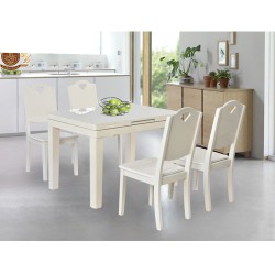 Bộ bàn ăn 4 ghế bằng gỗ BA127 + 4GA127