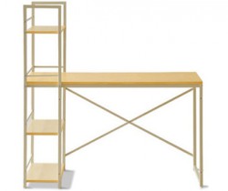 Bàn làm việc chân sắt  tại nhà có giá sách BCSGS1260