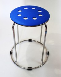 Ghế đôn inox mặt nhựa hình tròn D18