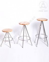 Ghế quán bar cafe đôn inox phú mỹ D22