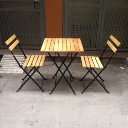 Bàn ghế quán cafe chân gấp cafe16