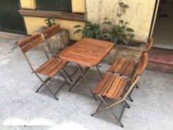 Bộ bàn ghế cafe giá rẻ 4 ghế ngồi Fansipan04G BCF04G