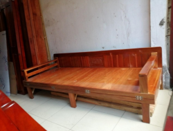 Ghế gấp thành giường giá rẻ đa năng bằng gỗ quế tự nhiên GK01