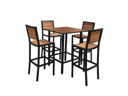 Bàn ghế quán bar cafe chân sắt BGCF03