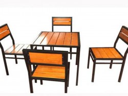 Bàn ghế quán cafe giá rẻ 4 ghế BGCF06