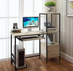 Bàn làm việc và bàn học liền kệ sách BSK01