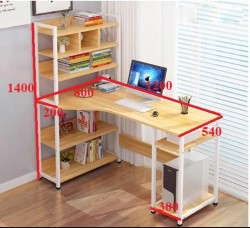 Bàn học sinh có giá sách chân sắt mặt gỗ BSK11