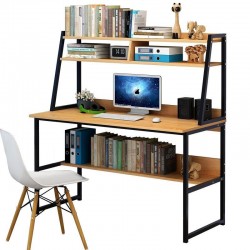 Bàn học sinh có giá sách chân sắt mặt gỗ BSK19