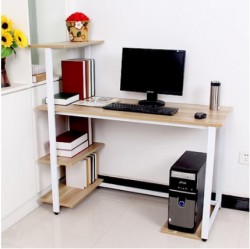 Bàn học khung sắt có kệ giá để sách vở BSK24