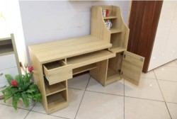 Bàn học gỗ liền kệ sách BGK06