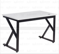 Bàn làm việc chân sắt mặt gỗ có giằng hậu BCK1060