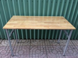 Bàn làm việc chân sắt gấp mặt gỗ  BG1250TN