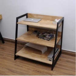 Kệ để đồ 3 tầng khung sắt đợt gỗ KGS06