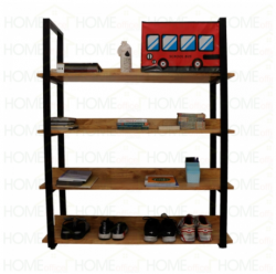 kệ sắt đa năng 4 tầng 4 đợt gỗ KGS09