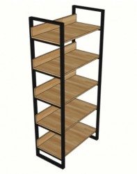 Kệ để hồ sơ khung sắt đợt gỗ KGS03