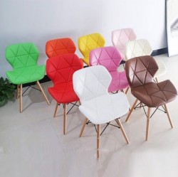 Ghế chân gỗ bọc da cafe GCF04