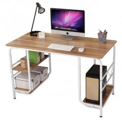 Bàn làm việc gia đình chân sắt mặt gỗ BSK05