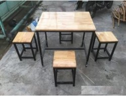 Bộ bàn ghế quán ăn nhanh và quán cafe BQA01