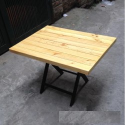 Bàn ăn nhà hàng chân sắt gấp gọn BQA26