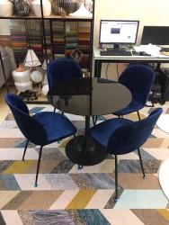 Ghế ngồi cafe Beetle nhung GCF22